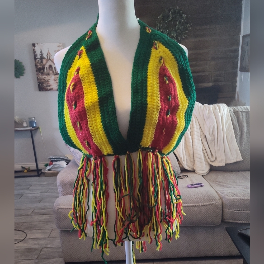 Colorful Knit Halter Crop Top